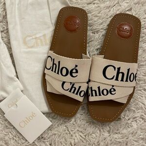 Chloe Woody Logo Sandal